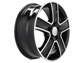 Jantes 4x4 16x6.5 5X118 ET 45 71.1 (Preto Polido)