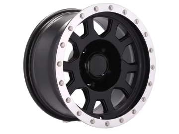 Jantes 4x4 16x8 5X139.7 ET M25 110.5 Preto Metade Matte 