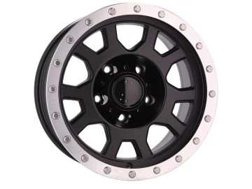 Jantes 4x4 16x8 5X139.7 ET M25 110.5 Preto Metade Matte 