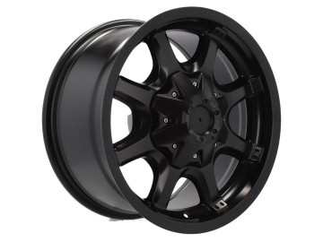 Jantes 4x4 16x8 6X114.3 ET 0 66.1 (Preto Metade Matte)