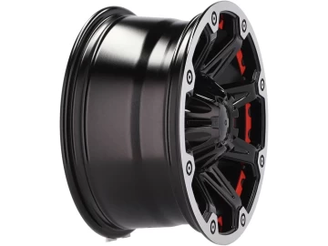 Jantes 4x4 16x8 6X139.7 ET -12 110.1 (Preto Metade Matte + Aba Polida)