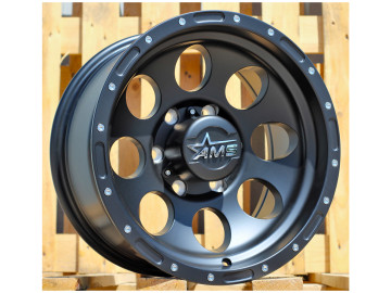 Jantes 4x4 16x8 6X139.7 ET -20 106.1 Preto Matte