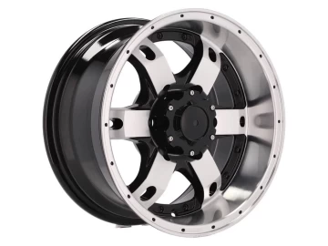 Jantes 4x4 16x8  6X139.7 ET M10 110.1 Preto Polido