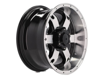 Jantes 4x4 16x8  6X139.7 ET M10 110.1 Preto Polido