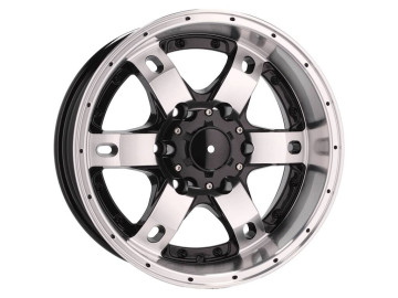 Jantes 4x4 16x8  6X139.7 ET M10 110.1 Preto Polido