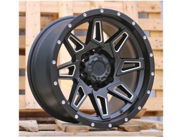 Jantes 4x4 16x8.5 6X139.7 ET 0 110.1 (Preto Polido)