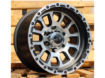 Jantes 4x4 16x8.5 6X139.7 ET -15 110.1 (Preto Metade Matte)