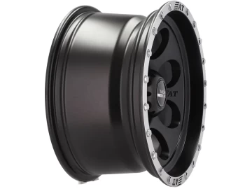 Jantes 4x4 16x8.5 6X139.7 ET -15 110.1 (Preto Metade Matte + Aba Polida)