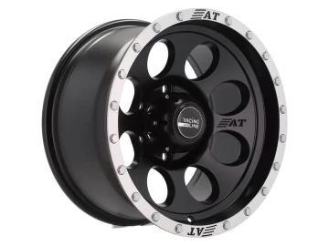 Jantes 4x4 16x8.5 6X139.7 ET -15 110.1 (Preto Metade Matte + Aba Polida)