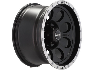 Jantes 4x4 16x8.5 6X139.7 ET -15 110.1 (Preto Metade Matte + Aba Polida)