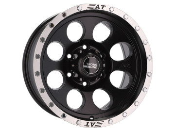 Jantes 4x4 16x8.5 6X139.7 ET -15 110.1 (Preto Metade Matte + Aba Polida)