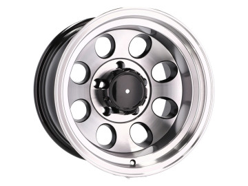 Jantes 4x4 17x10 6X139.7 ET M52 110.1 (Preto Polido)