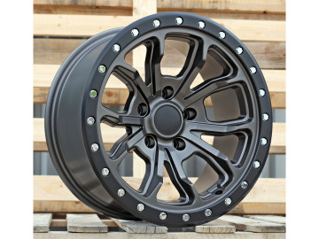 Jantes 4x4 17x8.5 5X127 ET -12 71.5 (Matt Gray + Black Lip)