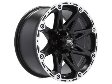 Jantes 4x4 17x8.5 6X139.7 ET 15 110.1 (Preto Polido Metade Matte)