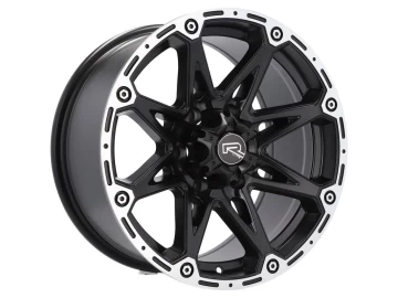 Jantes 4x4 17x8.5 6X139.7 ET 15 110.1 (Preto Polido Metade Matte)