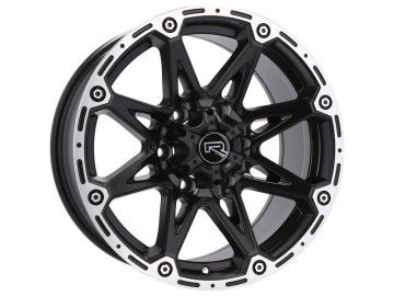 Jantes 4x4 17x8.5 6X139.7 ET 15 110.1 (Preto Polido Metade Matte)