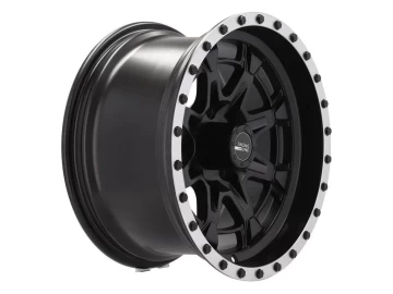 Jantes 4x4 17x9 5X127 ET -6 78.1 (Preto Metade Matte + Aba Polida)