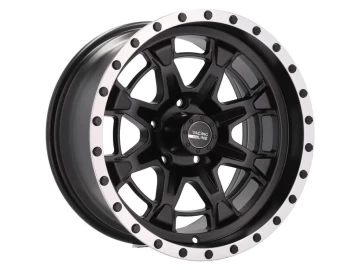 Jantes 4x4 17x9 5X127 ET -6 78.1 (Preto Metade Matte + Aba Polida)