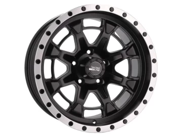 Jantes 4x4 17x9 5X127 ET -6 78.1 (Preto Metade Matte + Aba Polida)