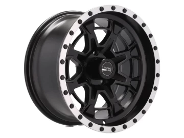 Jantes 4x4 17x9 5X127 ET -6 78.1 (Preto Metade Matte + Aba Polida)