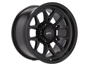 Jantes 4x4 17x9 5X127 ET M6 78.1 (Preto Polido Metade Matte)