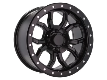 Jantes 4x4 17x9 6X114.3 ET 0 66.1 (Preto Metade Matte)