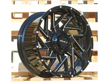 Jantes 4x4 20x10 12X135/139 ET -12 106.1 (Preto)