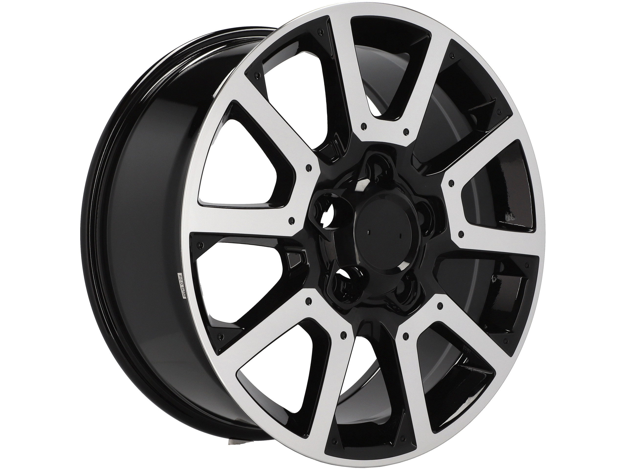 Jantes 4x4 20x8.5 5X150 ET 55 110.1 (Preto Polido)