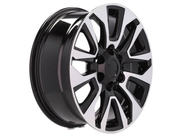 Jantes 4x4 Look Toyota 17x7.5 6X139.7 ET 25 106.1 Preto Polido