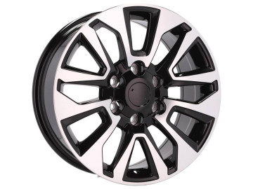 Jantes 4x4 Look Toyota 17x7.5 6X139.7 ET 25 106.1 Preto Polido