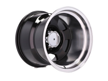 Jantes 4x4 R15x12 6X139.7 ET -78 110.1 (Preto + Aba Polida) 