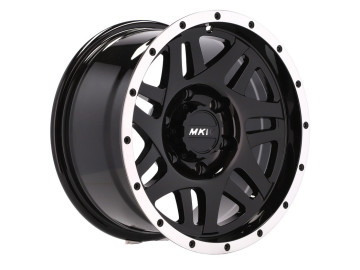 Jantes 4x4 R15x8 5X139.7 ET 0 110.1 (Preto + Aba Polida)