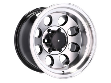 Jantes 4x4 R16x10 5X139.7 ET -48 110.1 (Preto Polido)