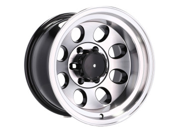 Jantes 4x4 R16x10 6X139.7 ET -48 110.1 (Preto Polido)