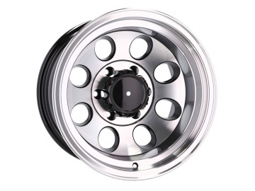 Jantes 4x4 R16x10 6X139.7 ET -48 110.1 (Preto Polido)