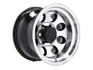 Jantes 4x4 R16x10 6X139.7 ET -48 110.1 (Preto Polido)