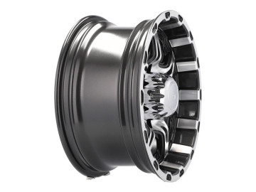 Jantes 4x4 R16x8 5X114.3 ET -10 83.1 (Preto Polido) 