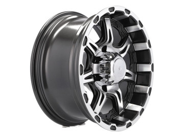 Jantes 4x4 R16x8 5X114.3 ET -10 83.1 (Preto Polido) 