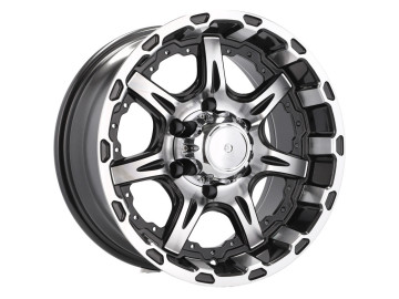 Jantes 4x4 R16x8 5X114.3 ET -10 83.1 (Preto Polido) 