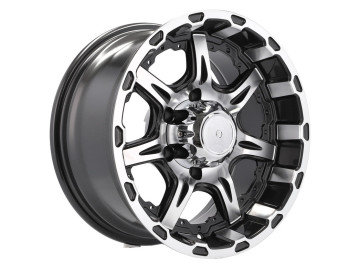 Jantes 4x4 R16x8 5X114.3 ET -10 83.1 (Preto Polido) 