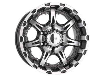 Jantes 4x4 R16x8 5X114.3 ET -10 83.1 (Preto Polido) 