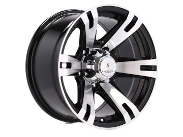 Jantes 4x4 R16x8 5X139.7 ET 0 110.5 (Preto Polido)