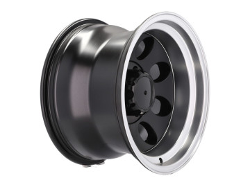 Jantes 4x4 R16x8 6X139.7 ET 0 110.1 (Preto Metade Matte + Aba Polida) 