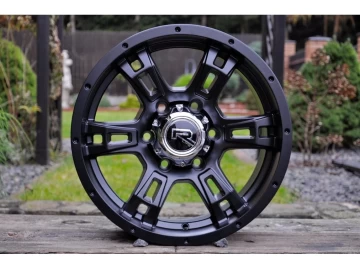 Jantes 4x4 16x8 6X139.7 ET 0 110.5 (Preto Metade Matte) 