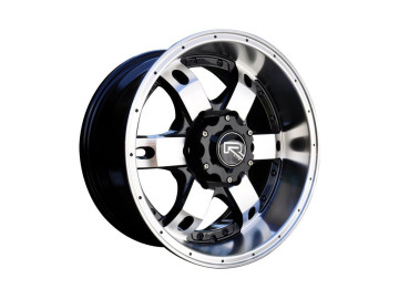 Jantes 4x4 R16x8 6X139.7 ET -10 110.1 (Preto Polido) 