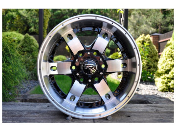 Jantes 4x4 R16x8 6X139.7 ET -10 110.1 (Preto Polido) 