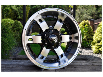 Jantes 4x4 R16x8 6X139.7 ET -10 110.1 (Preto Polido) 