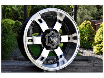 Jantes 4x4 R16x8 6X139.7 ET -10 110.1 (Preto Polido) 