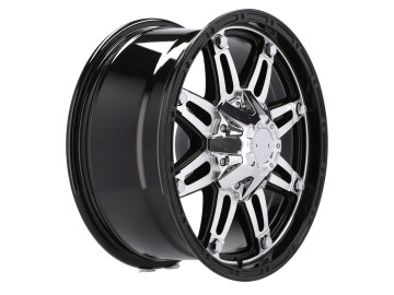 Jantes 4x4 R17x8 12X135/139 ET 0 110.1 (Preto Polido)