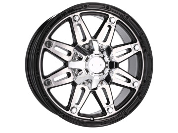 Jantes 4x4 R17x8 12X135/139 ET 0 110.1 (Preto Polido)